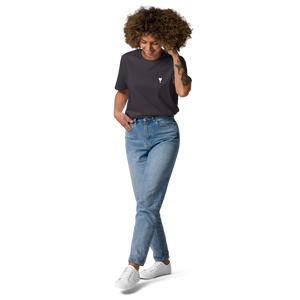 HEART BIO BAUMWOLL T-SHIRT ANTHRACITE