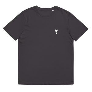 HEART BIO BAUMWOLL T-SHIRT ANTHRACITE