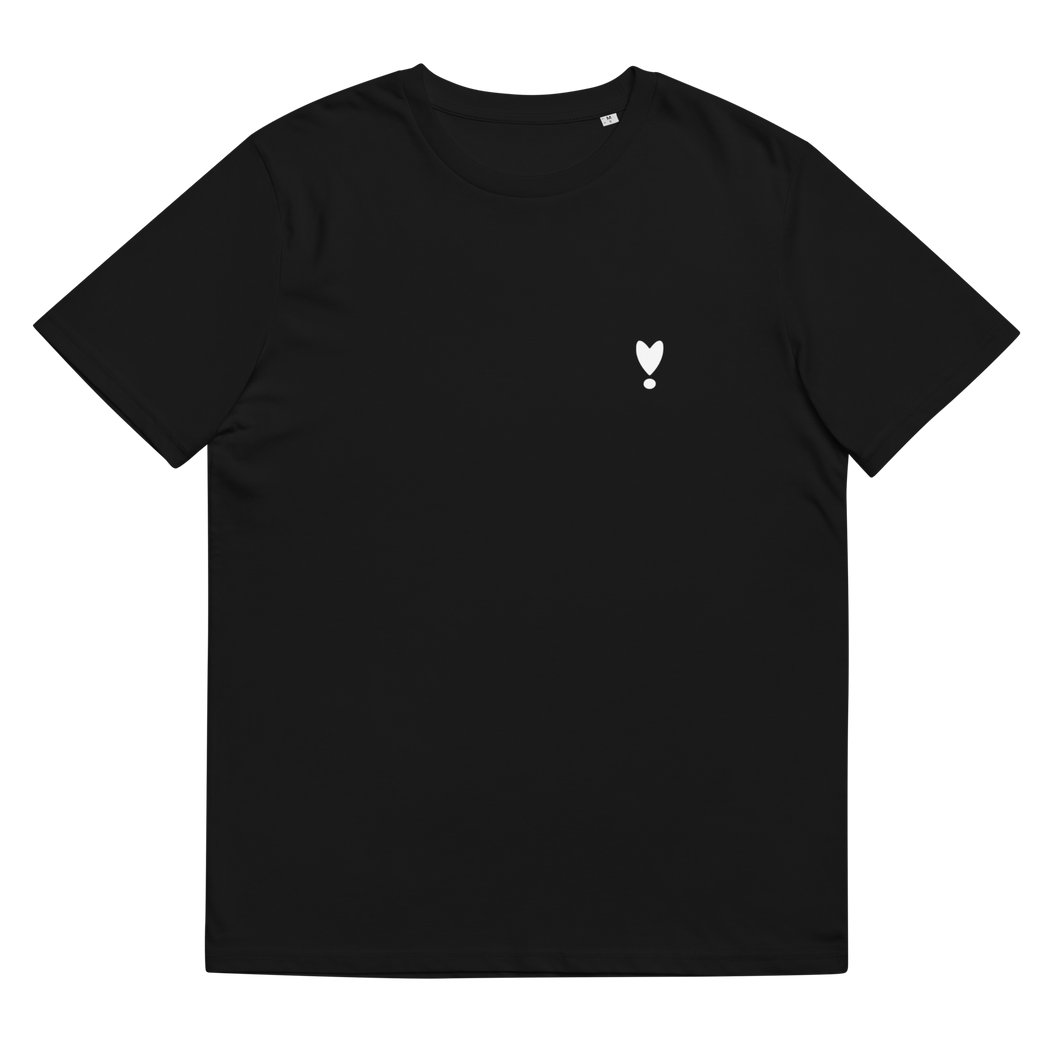HEART BIO BAUMWOLL T-SHIRT BLACK