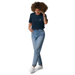HEART BIO BAUMWOLL T-SHIRT NAVY