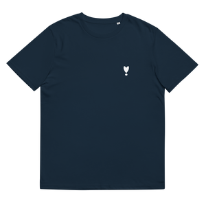 HEART BIO BAUMWOLL T-SHIRT NAVY